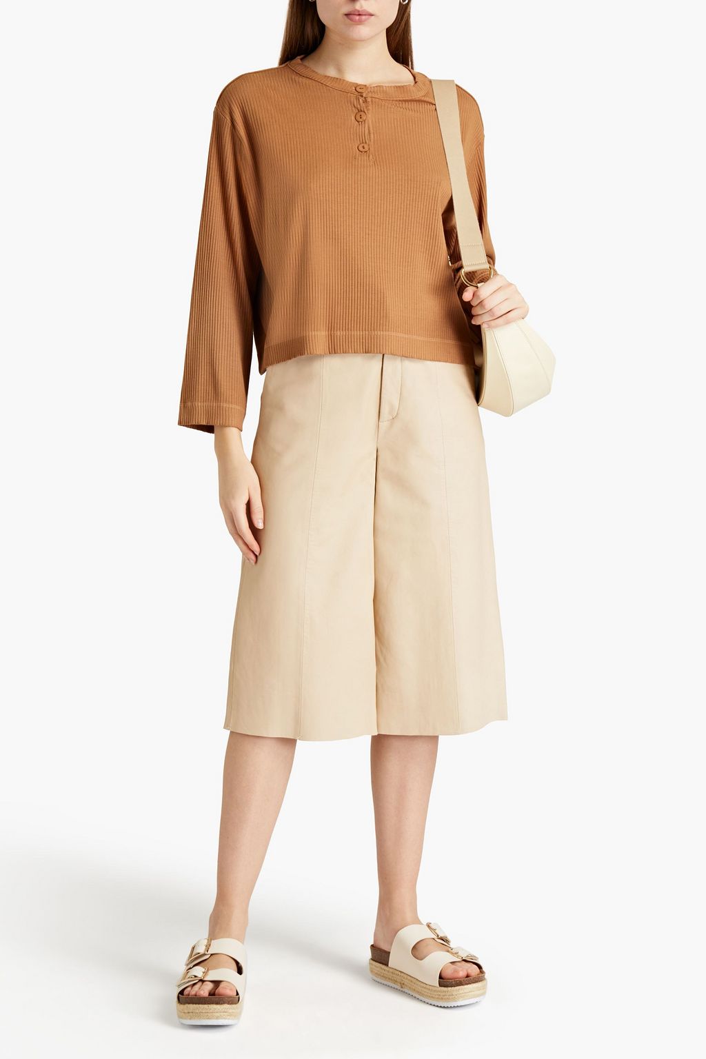 ENZA COSTA Ribbed jersey top