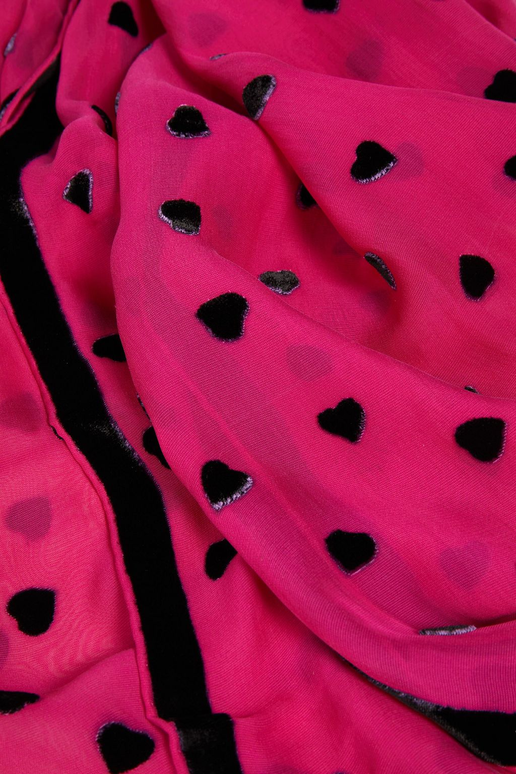 VALENTINO GARAVANI Flocked silk-blend chiffon scarf