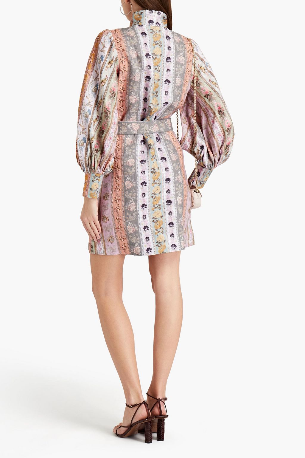 ZIMMERMANN Belted linen mini dress