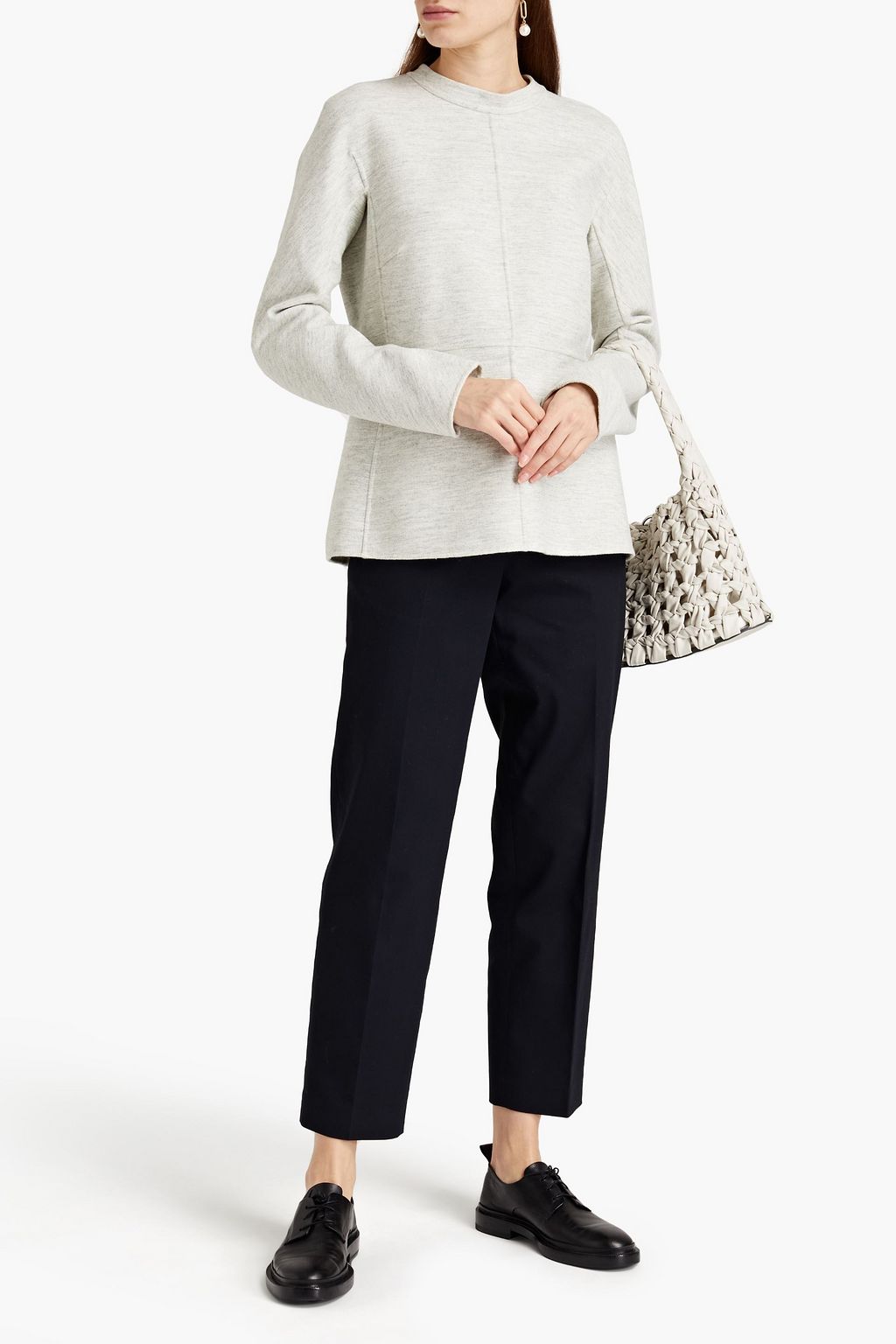 JIL SANDER Mélange wool top