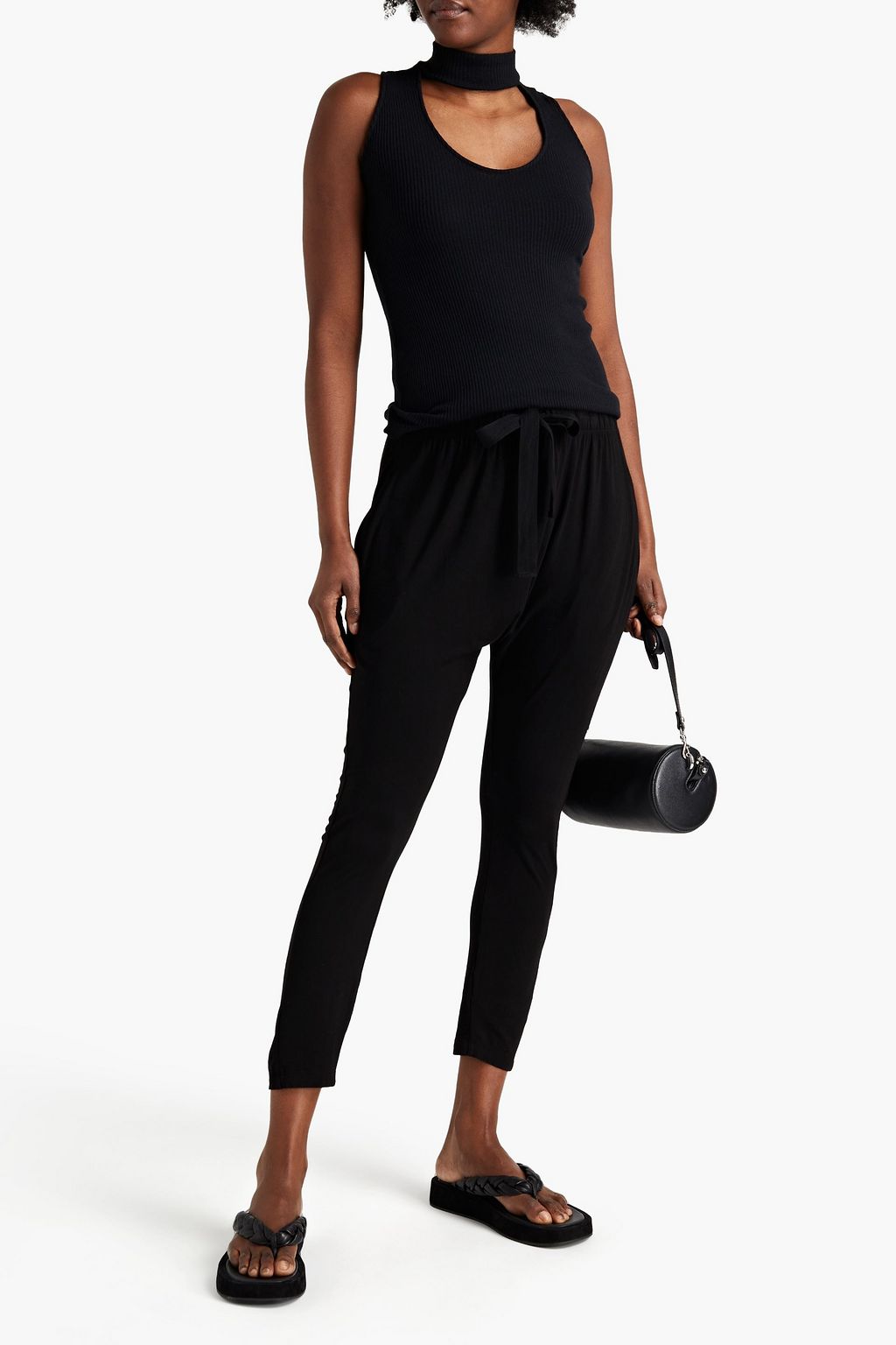 ENZA COSTA Cropped jersey tapered pants