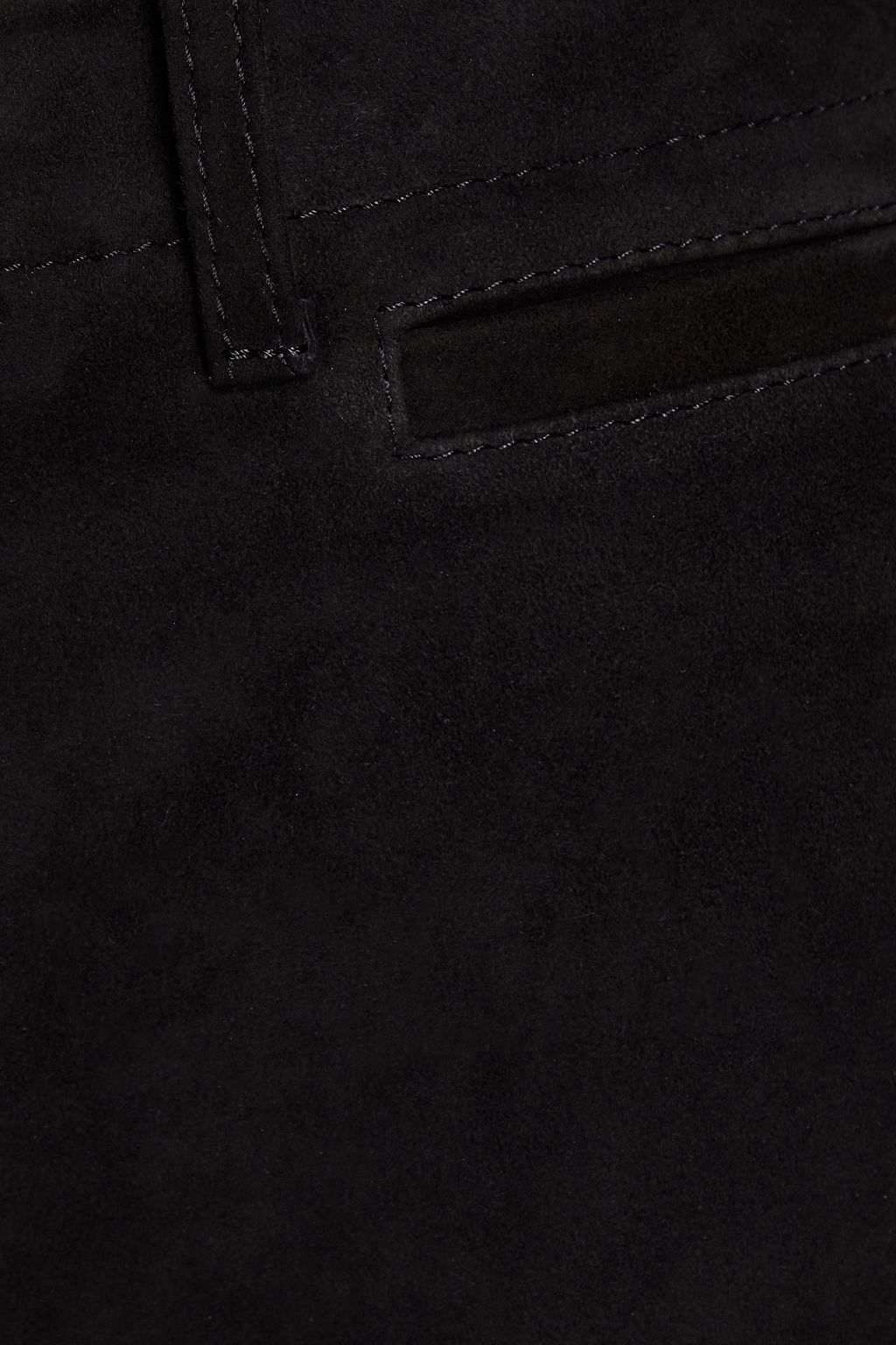 FRAME Easy cropped suede straight-leg pants
