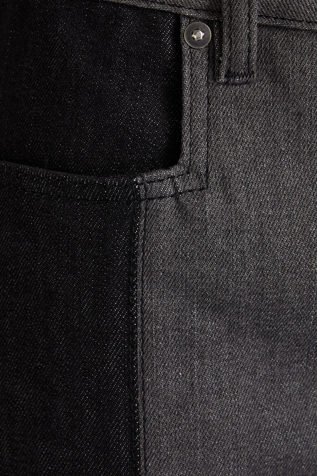 JUST CAVALLI Patchwork-effect high-rise straight-leg jeans