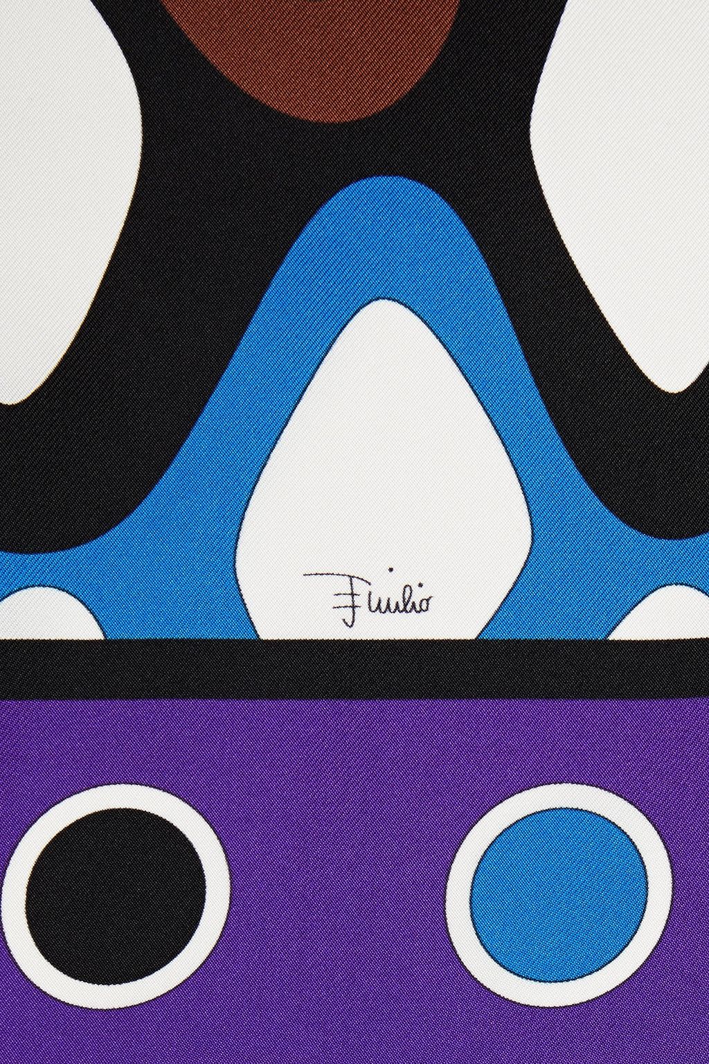PUCCI Printed silk-twill scarf