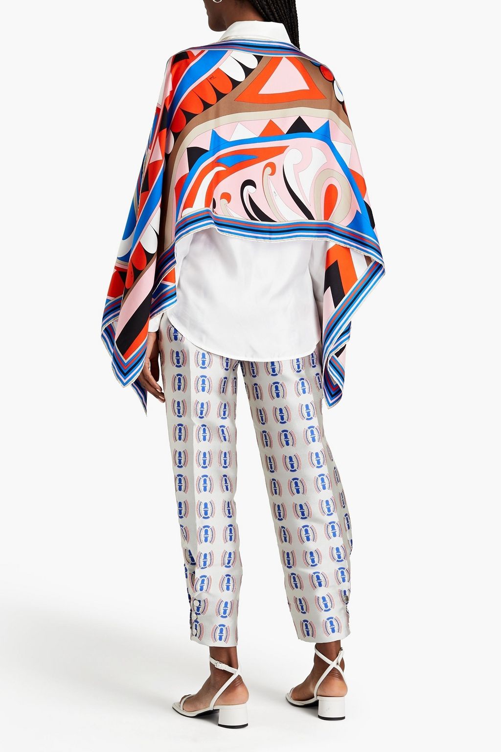 PUCCI Printed silk-twill stole