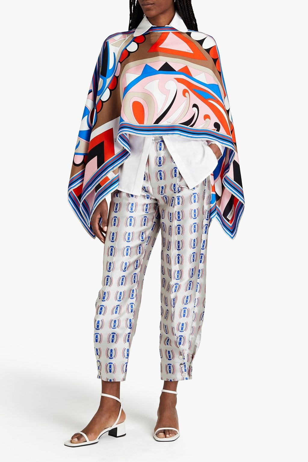 PUCCI Printed silk-twill stole