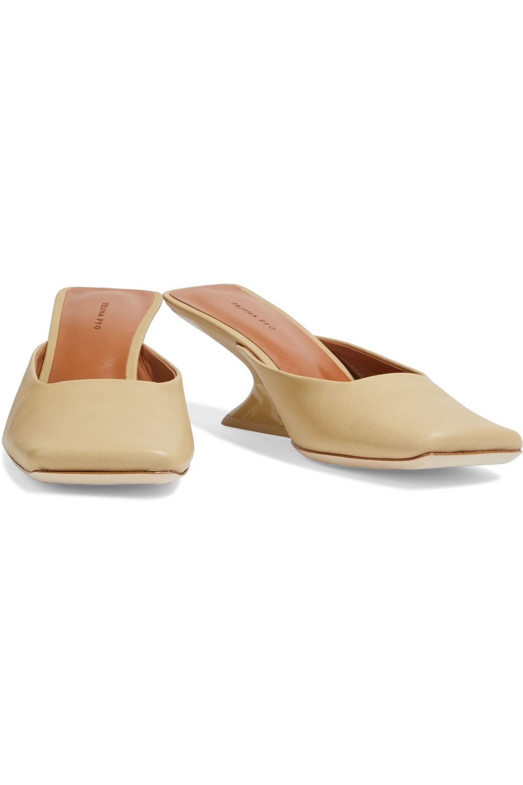 REJINA PYO Layla leather wedge mules