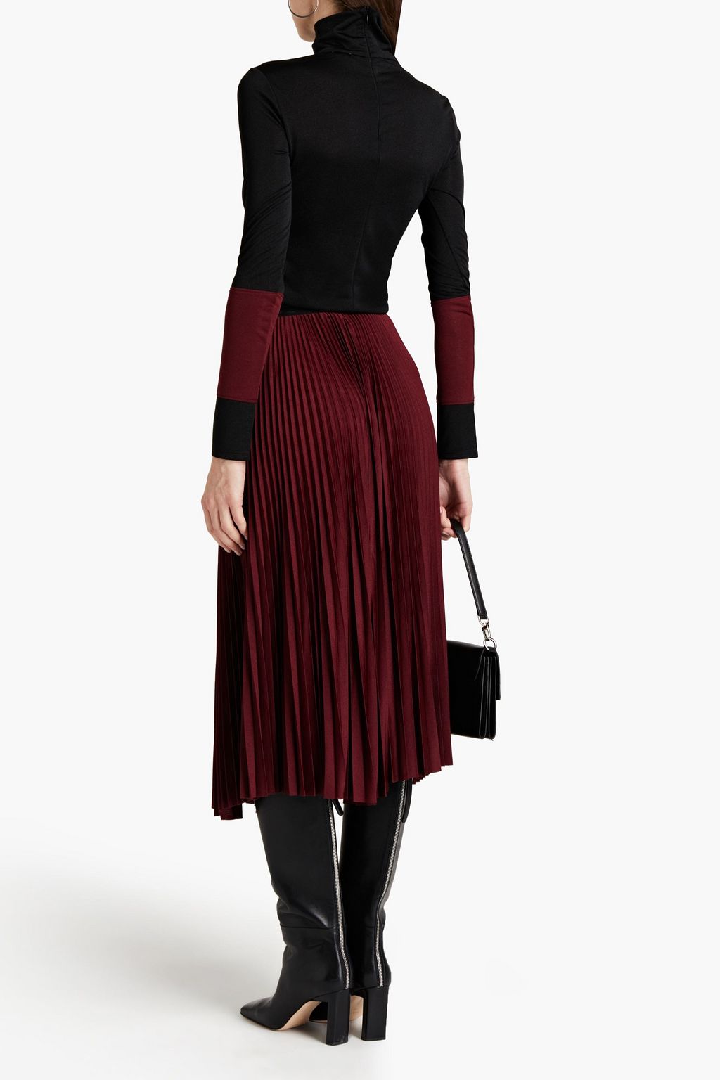 PAUL SMITH Pleated jersey midi skirt
