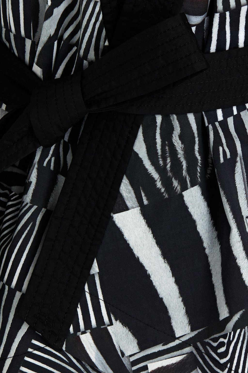 JUST CAVALLI Zebra-print cotton-blend kimono