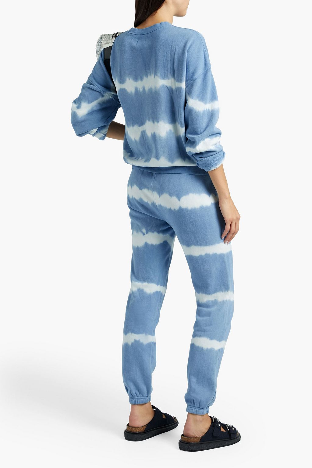 WSLY The Ecosoft tie-dyed organic cotton-blend fleece track pants