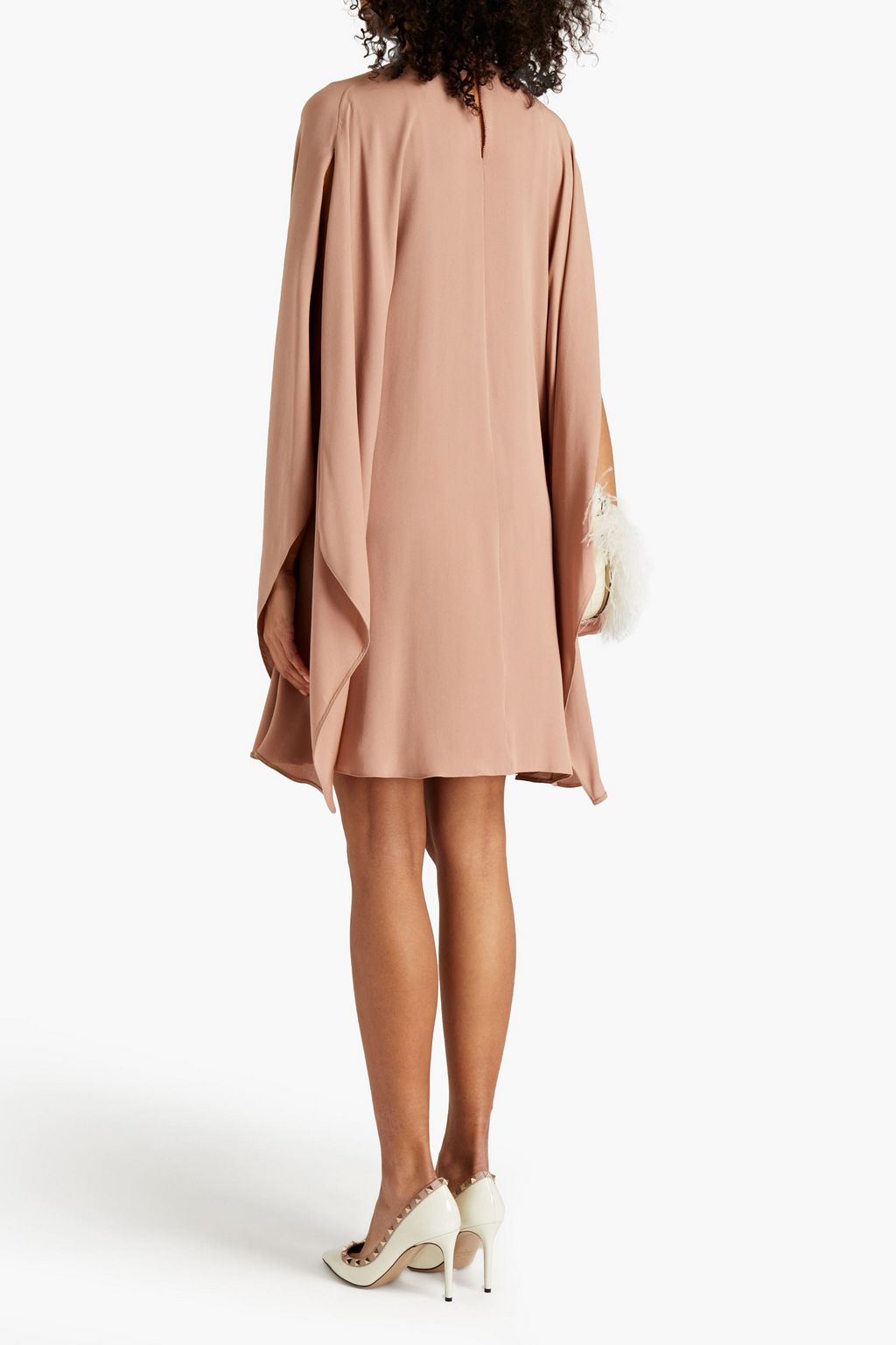 VALENTINO GARAVANI Pleated silk crepe de chine mini dress
