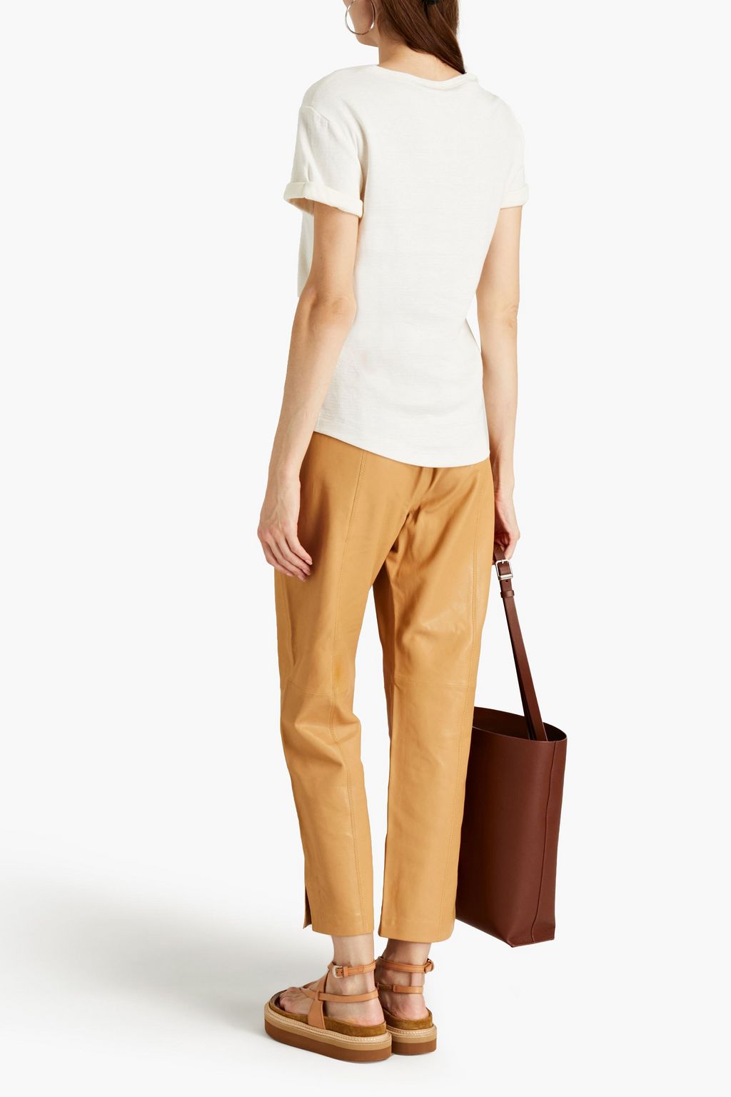 FRAME Leather straight-leg pants