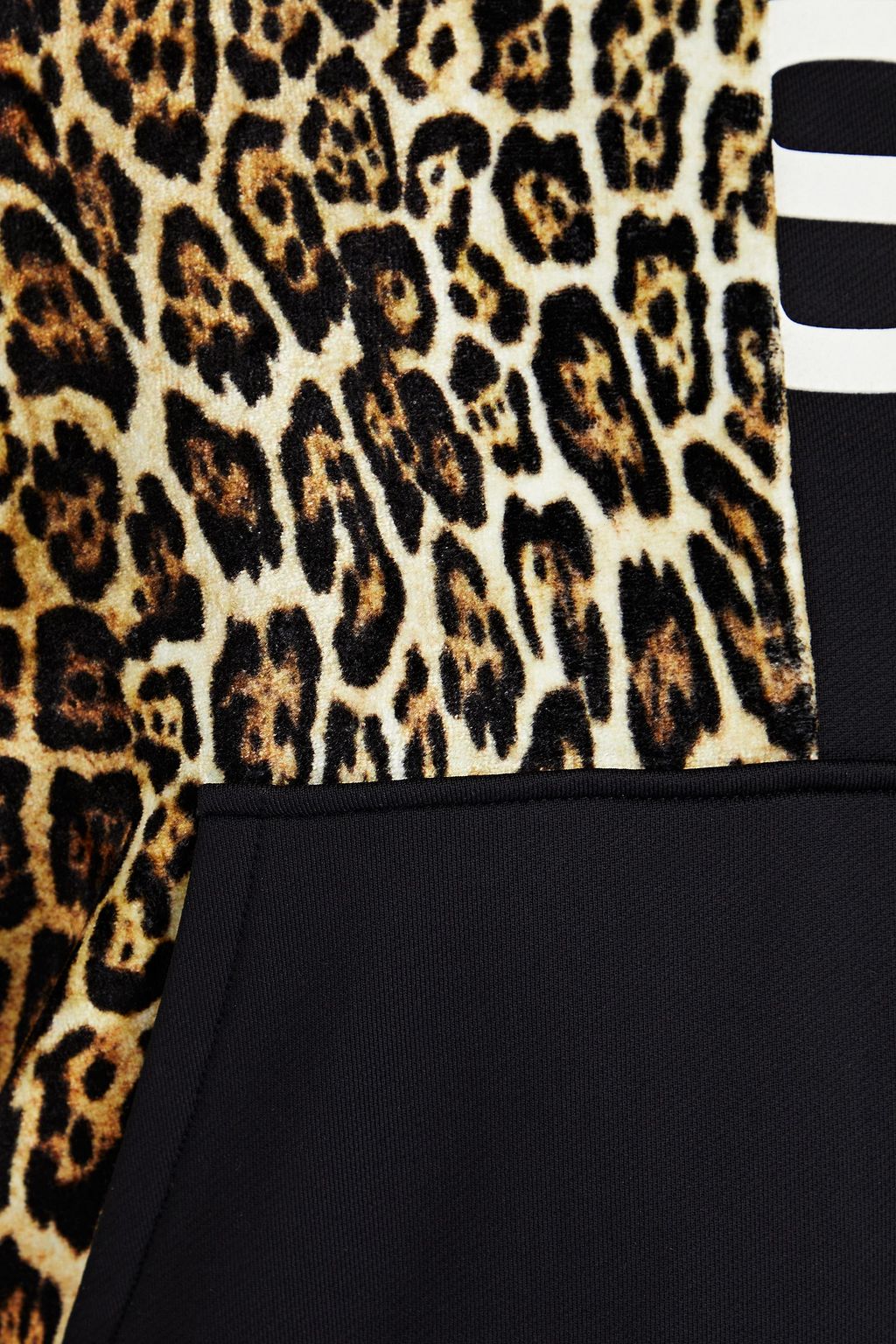 JUST CAVALLI Printed French terry and chenille sweatshirt