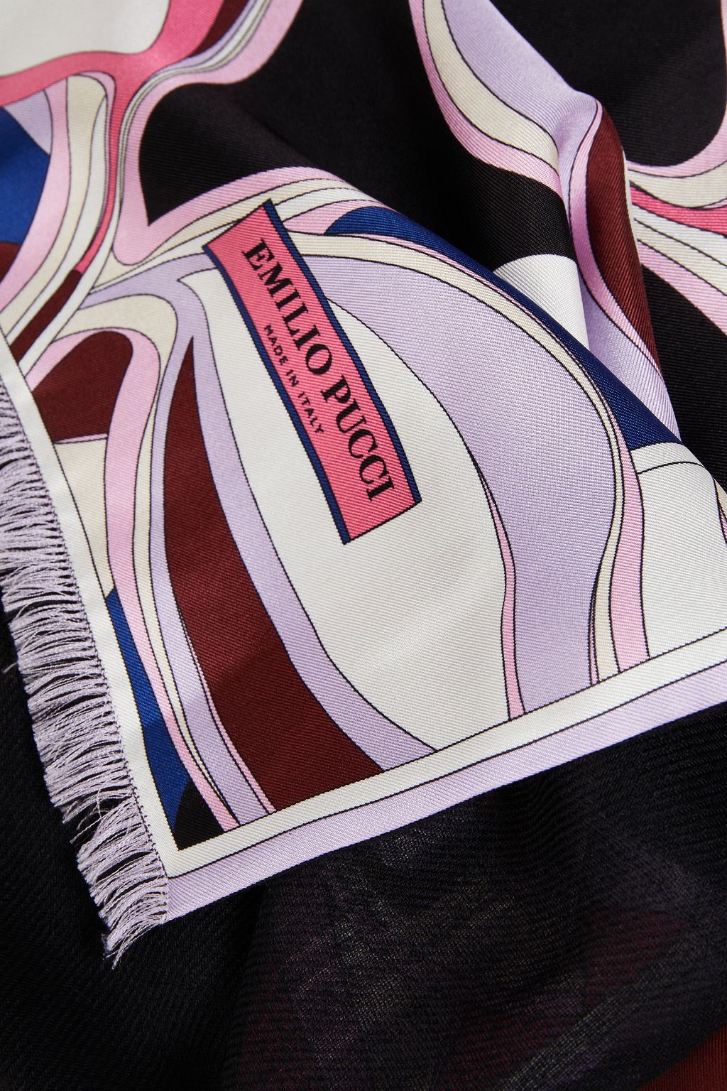 PUCCI Printed silk and cashmere-blend twill scarf