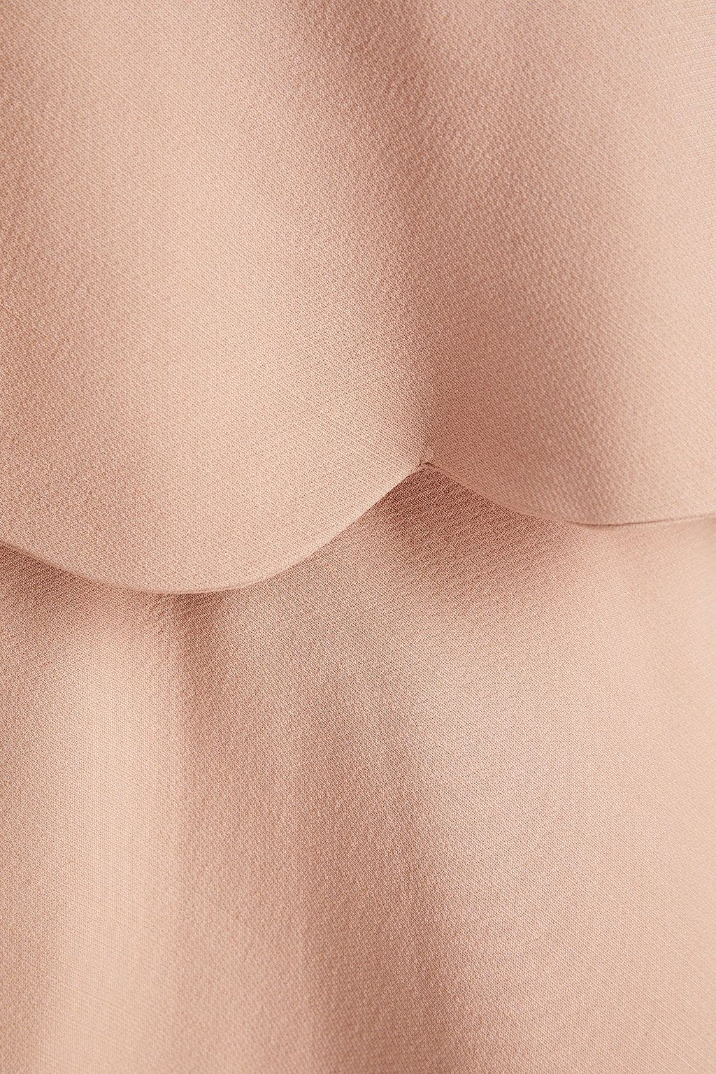 VALENTINO GARAVANI Tiered wool and silk-blend crepe mini dress