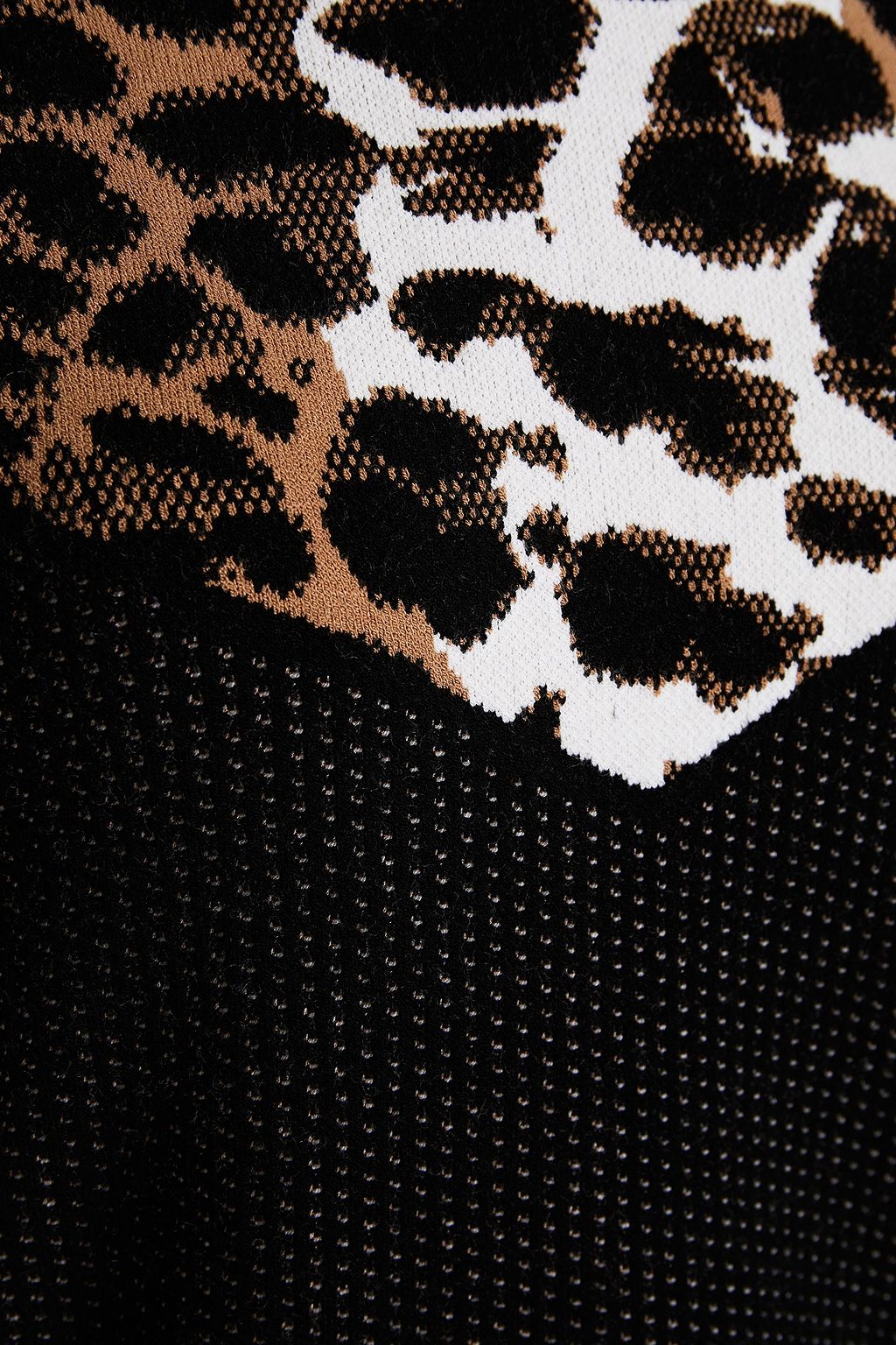 JUST CAVALLI Leopard-print intarsia-knit sweater