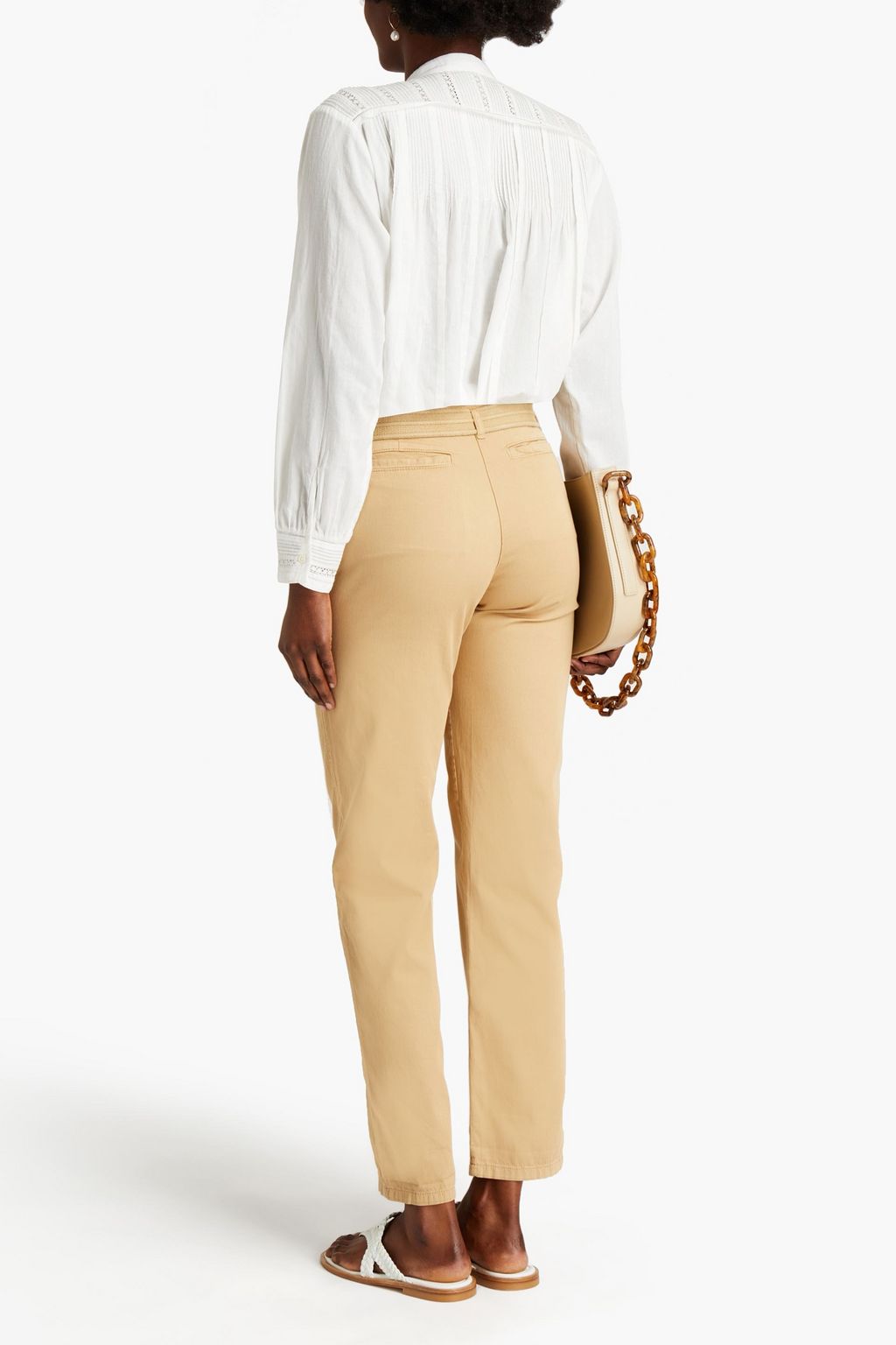 VANESSA BRUNO Printed cotton-blend tapered pants