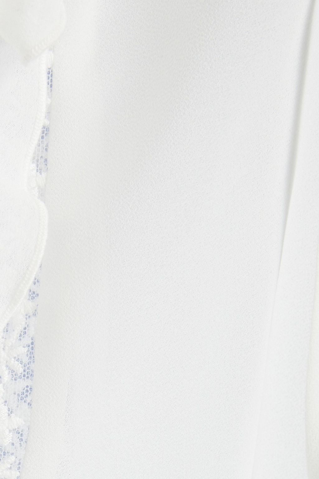 GIAMBA Paneled embroidered tulle and georgette blouse