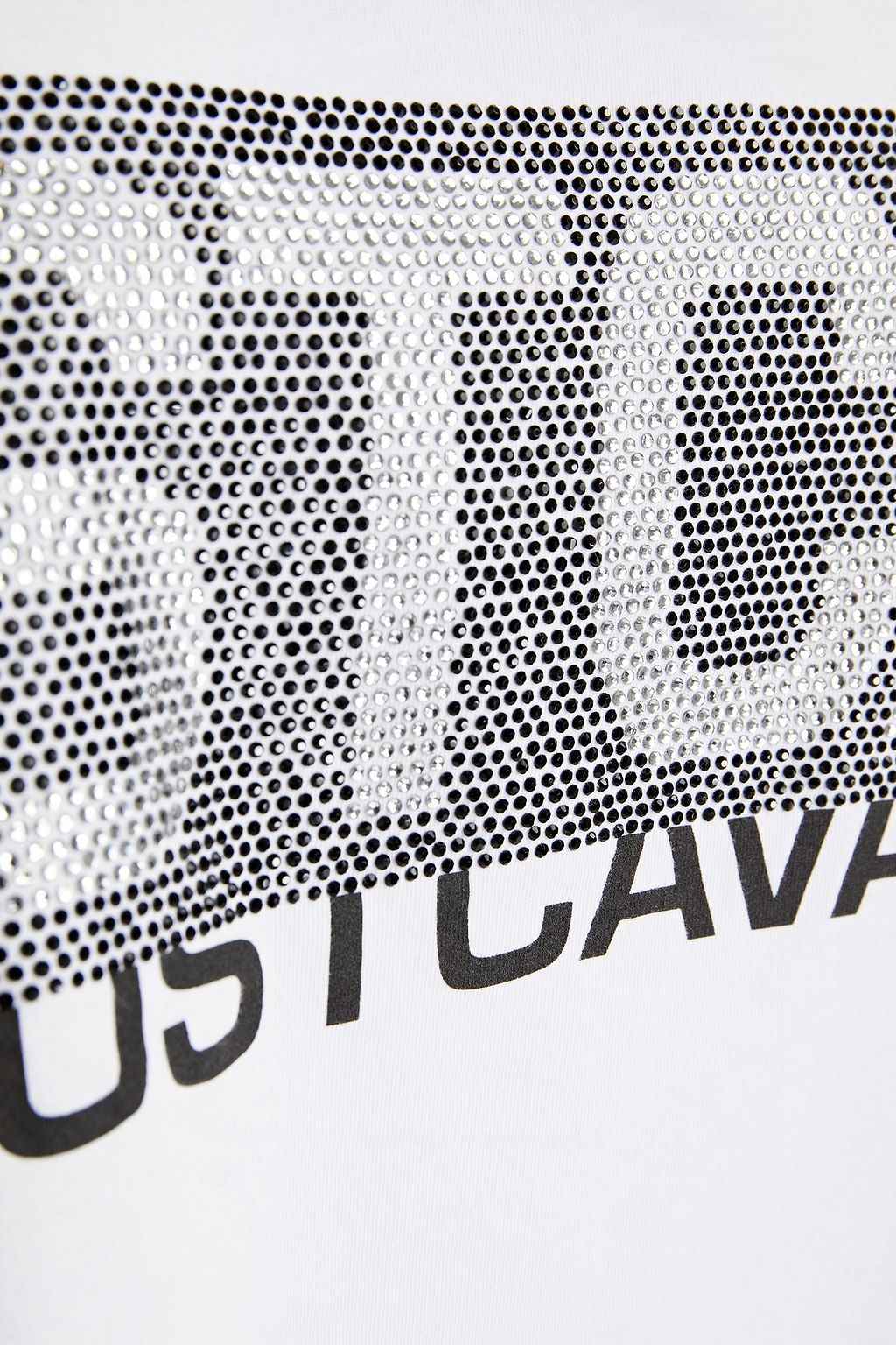 JUST CAVALLI Embellished printed cotton-jersey T-shirt