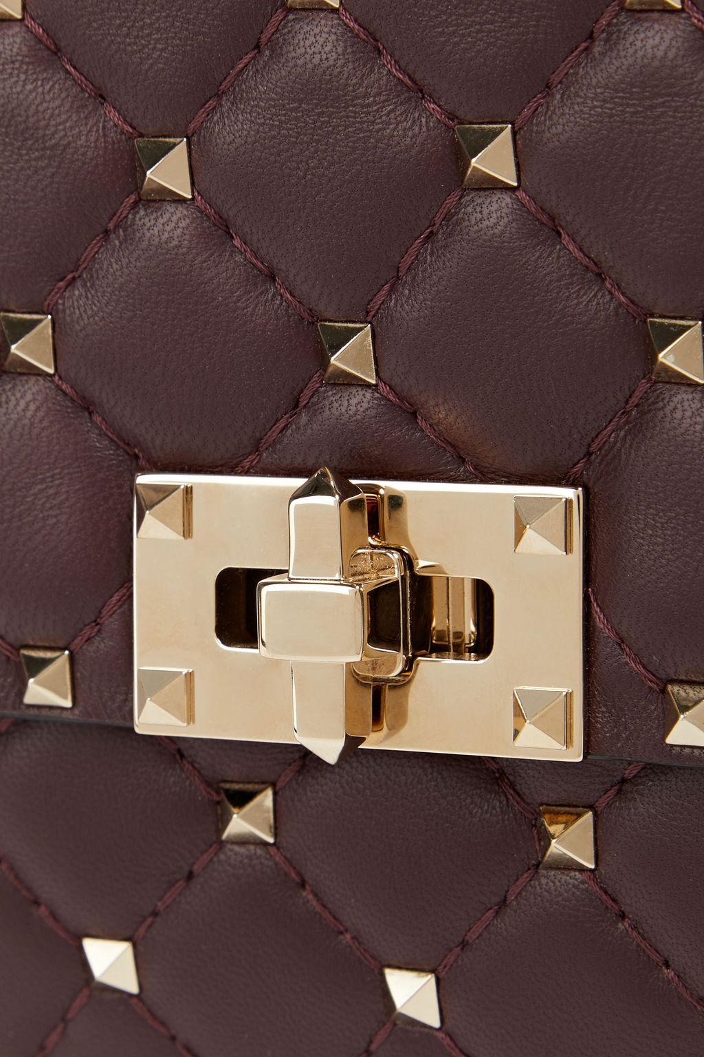 VALENTINO GARAVANI Rockstud Spike quilted leather shoulder bag THE