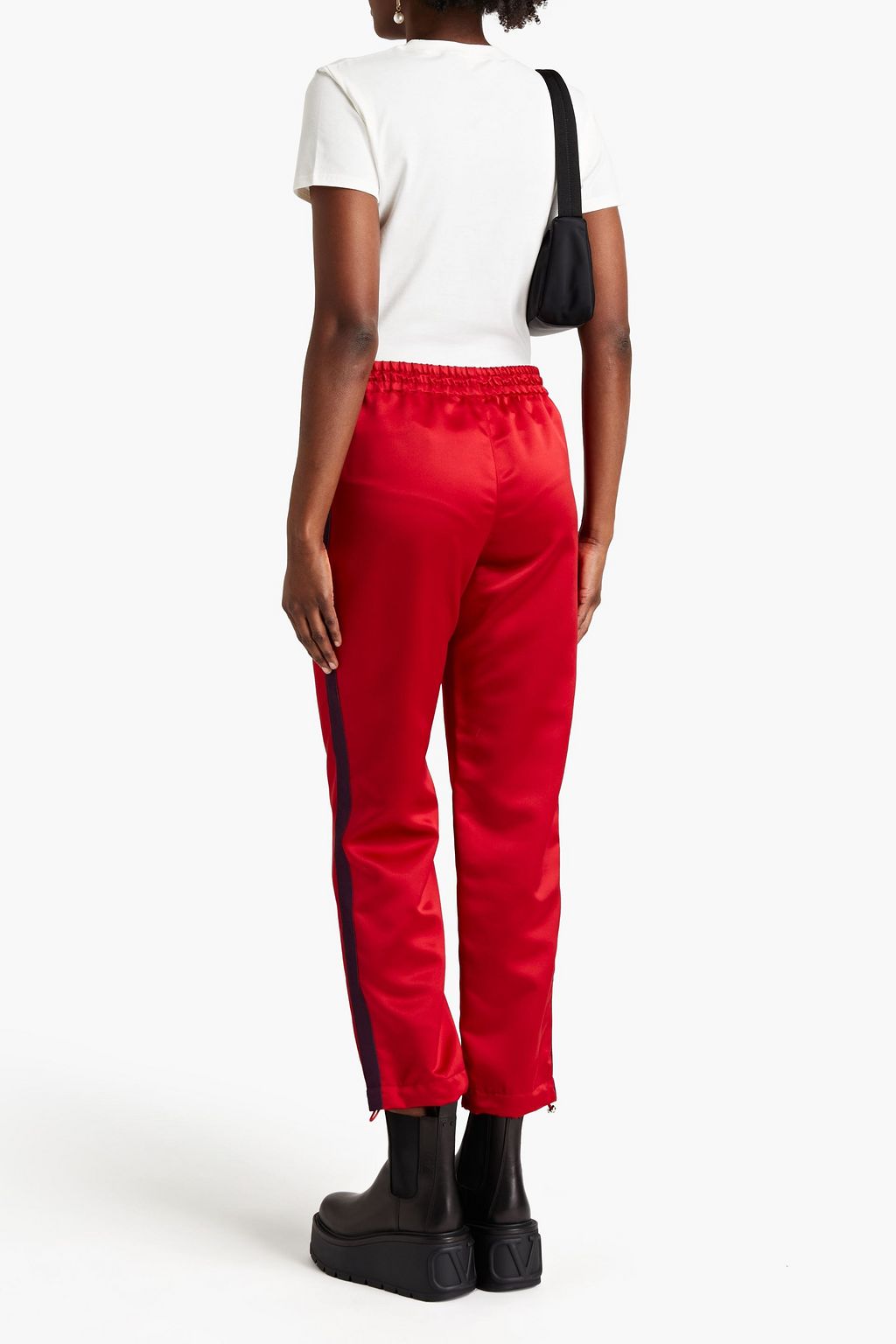 GIAMBA Striped satin track pants