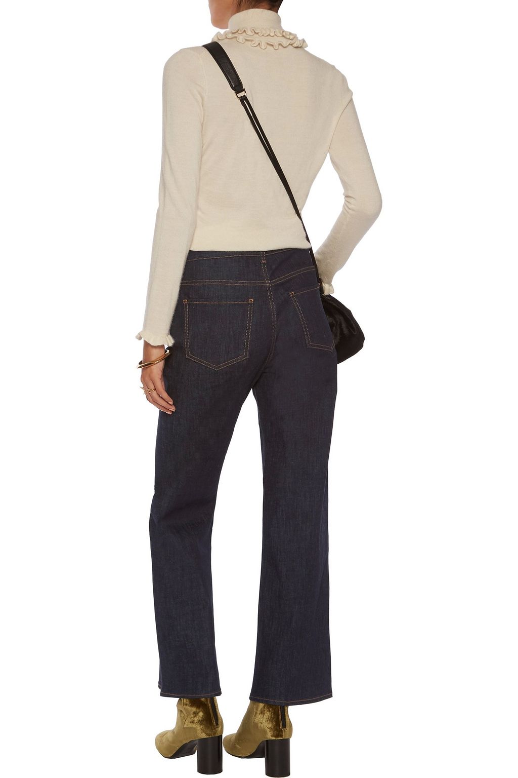 VALENTINO GARAVANI Cropped mid-rise wide-leg jeans