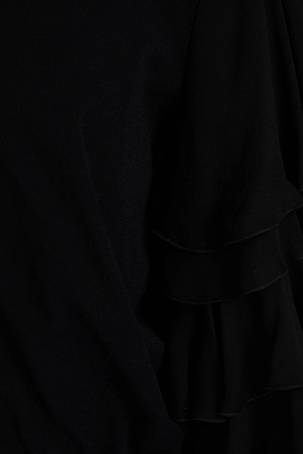 GIAMBATTISTA VALLI Chiffon-paneled knitted cardigan