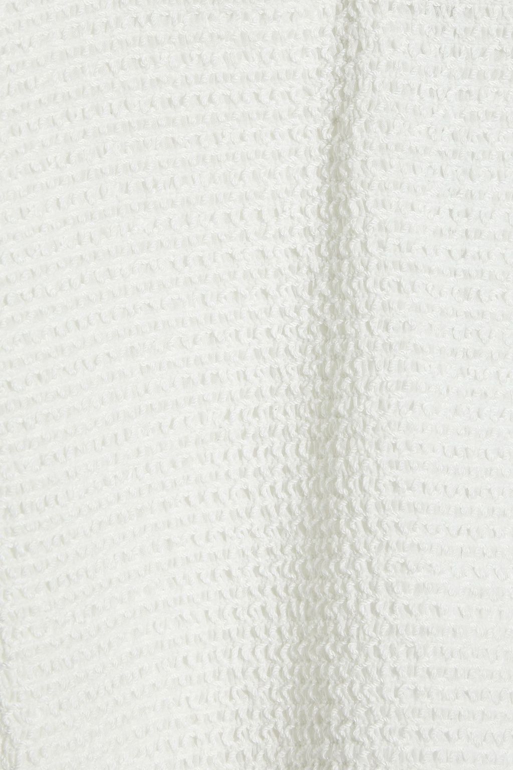 ALICE + OLIVIA Penelope cropped smocked cotton and silk-blend top