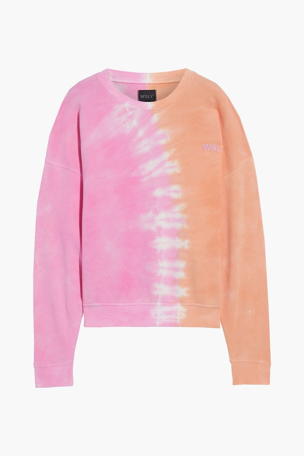 WSLY The Ecosoft Crewneck tie-dyed organic cotton-blend fleece ...