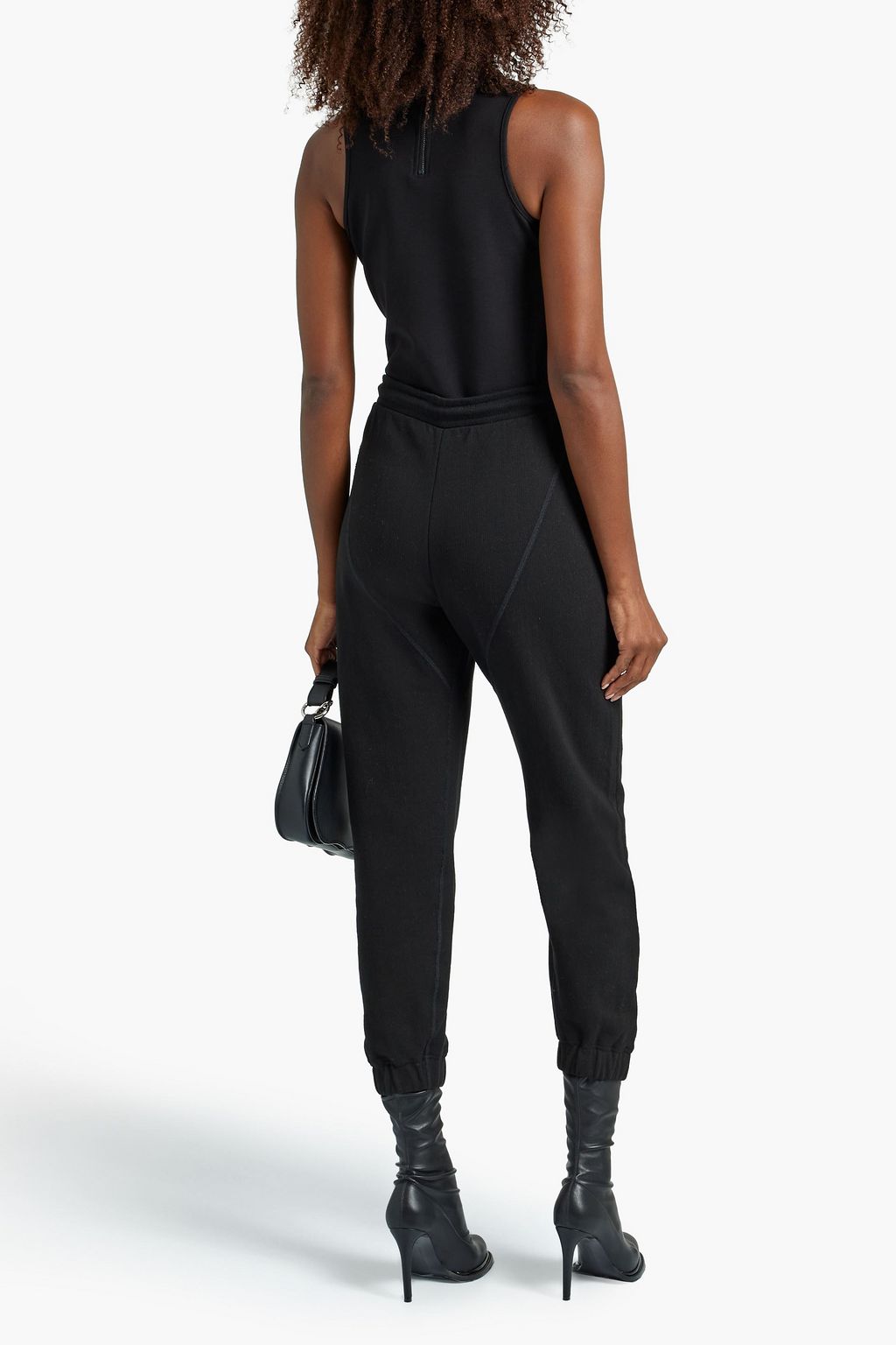 DKNY Cropped stretch-ponte top