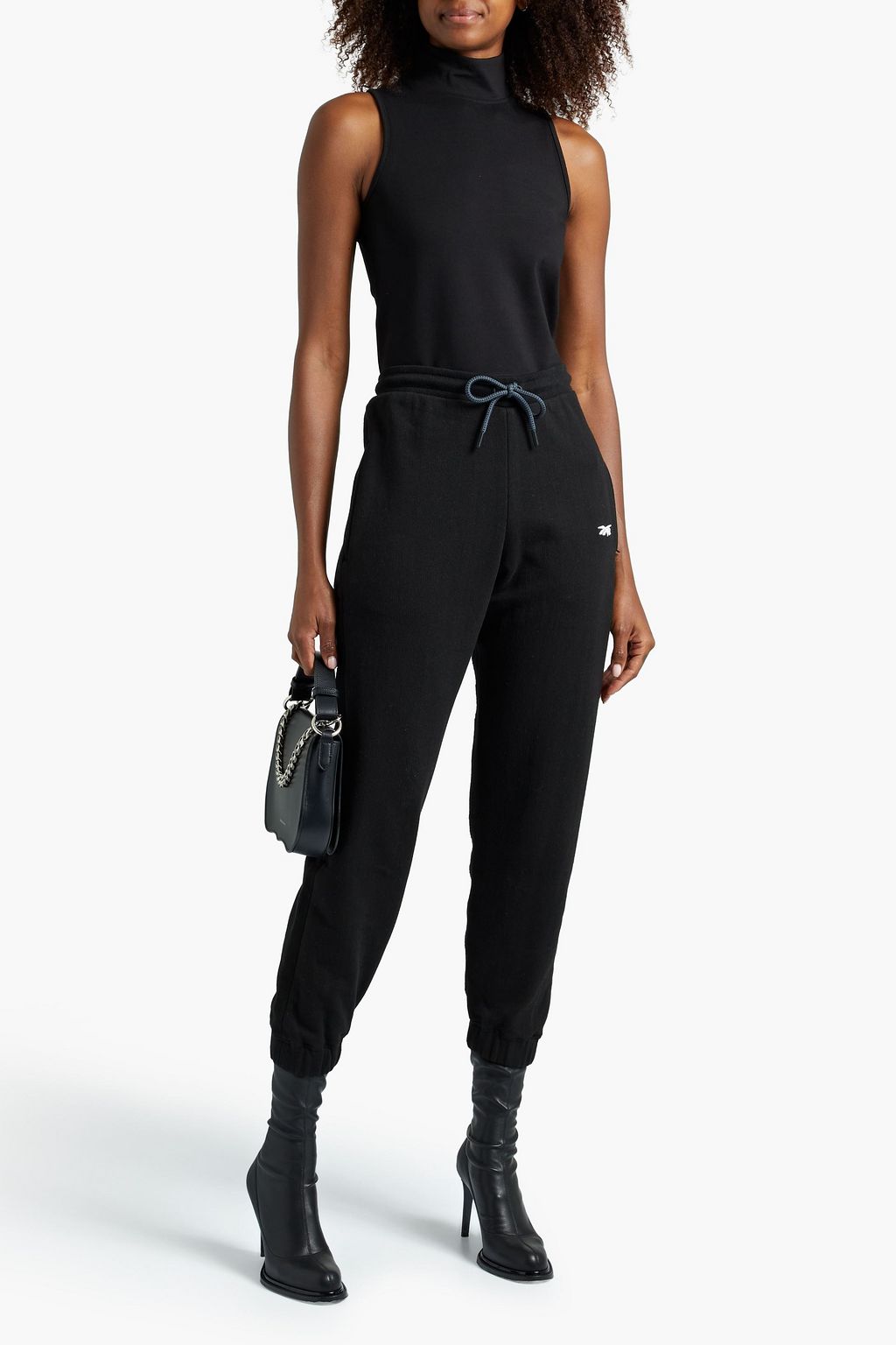 DKNY Cropped stretch-ponte top
