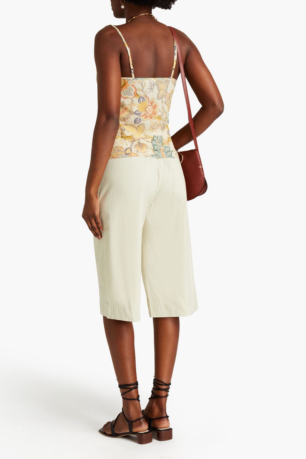 VANESSA BRUNO Printed crepe camisole