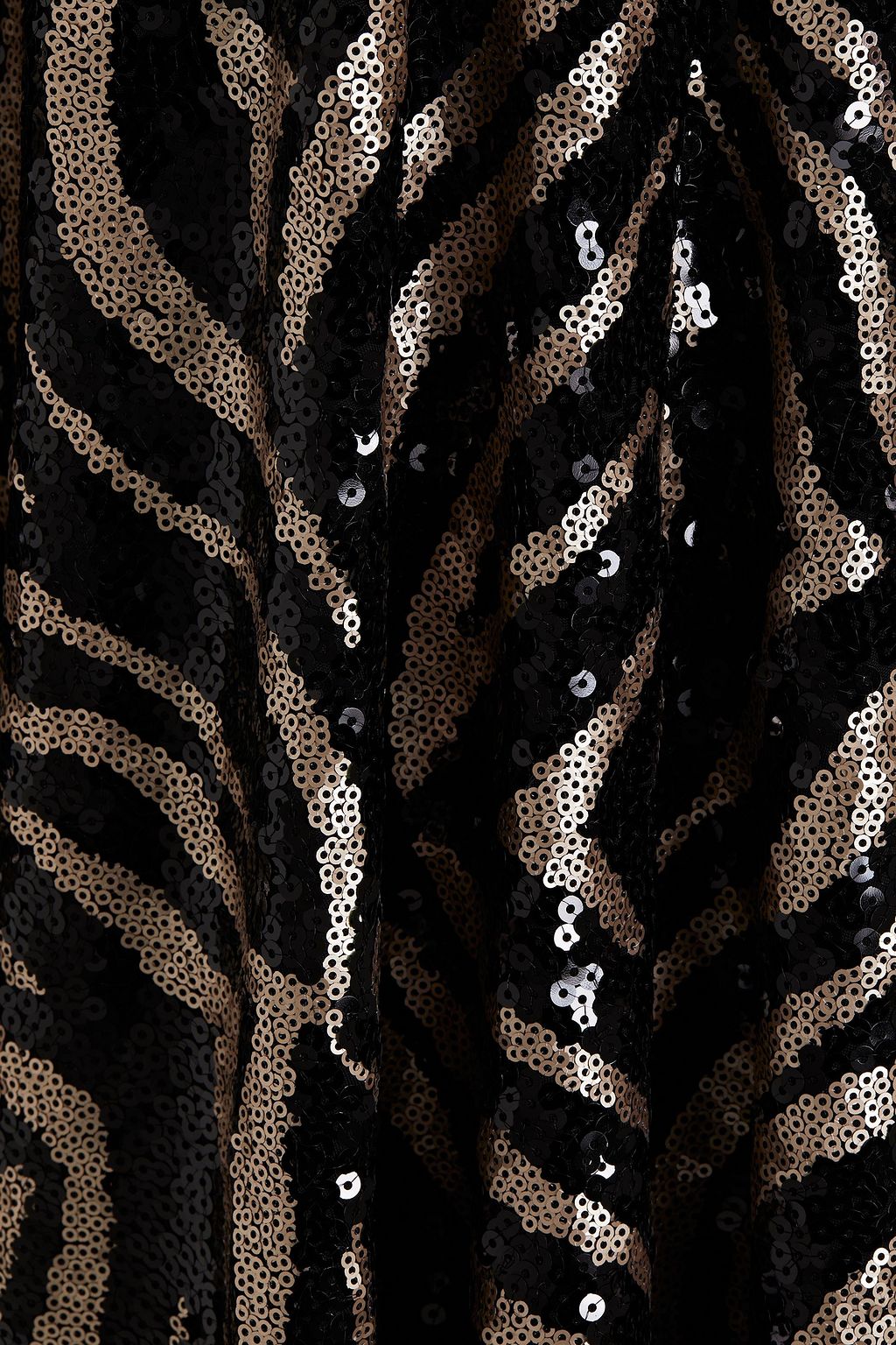 JUST CAVALLI Ruffled sequined crepe mini dress