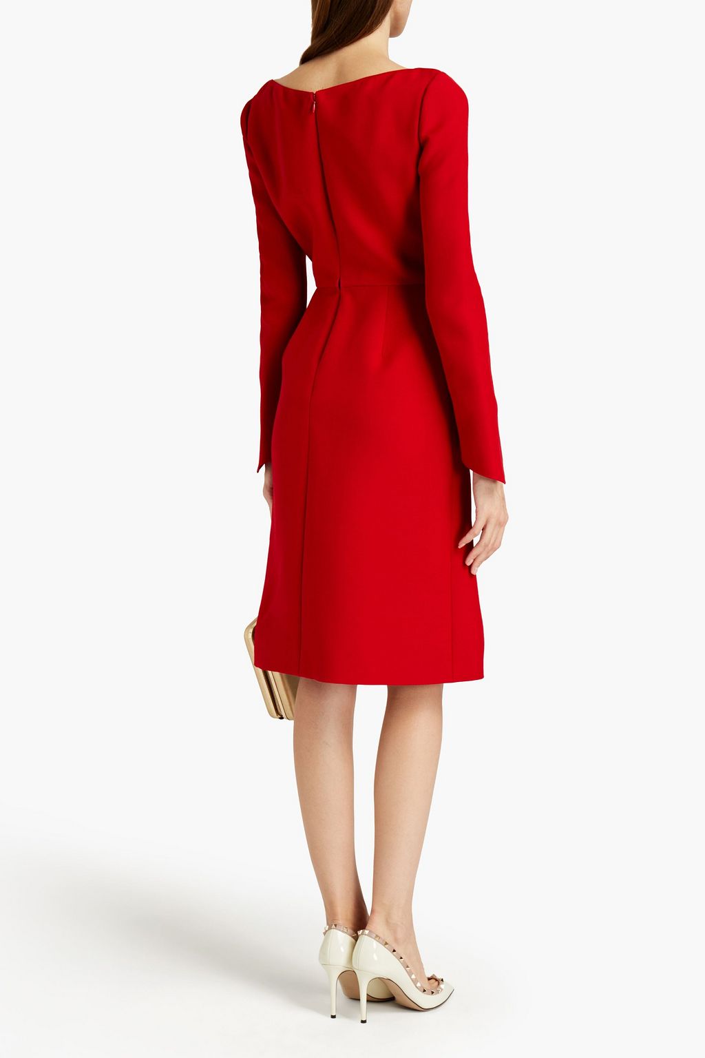 VALENTINO GARAVANI Wool and silk-blend crepe dress