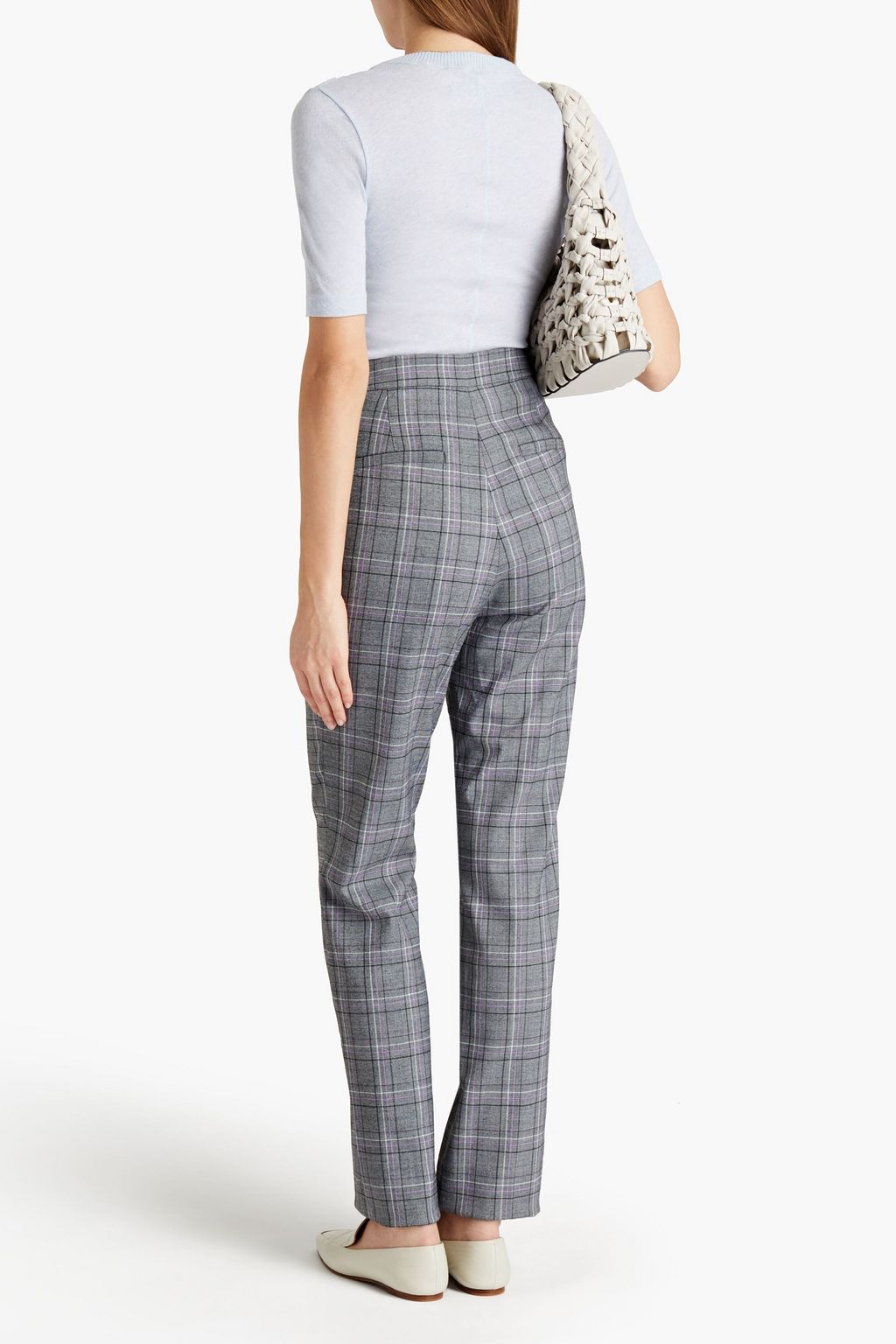 ENZA COSTA Mélange cotton and cashmere-blend top
