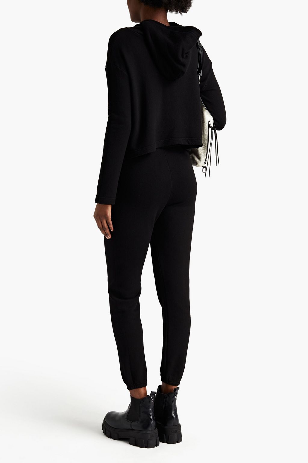 ENZA COSTA French cotton-blend terry track pants
