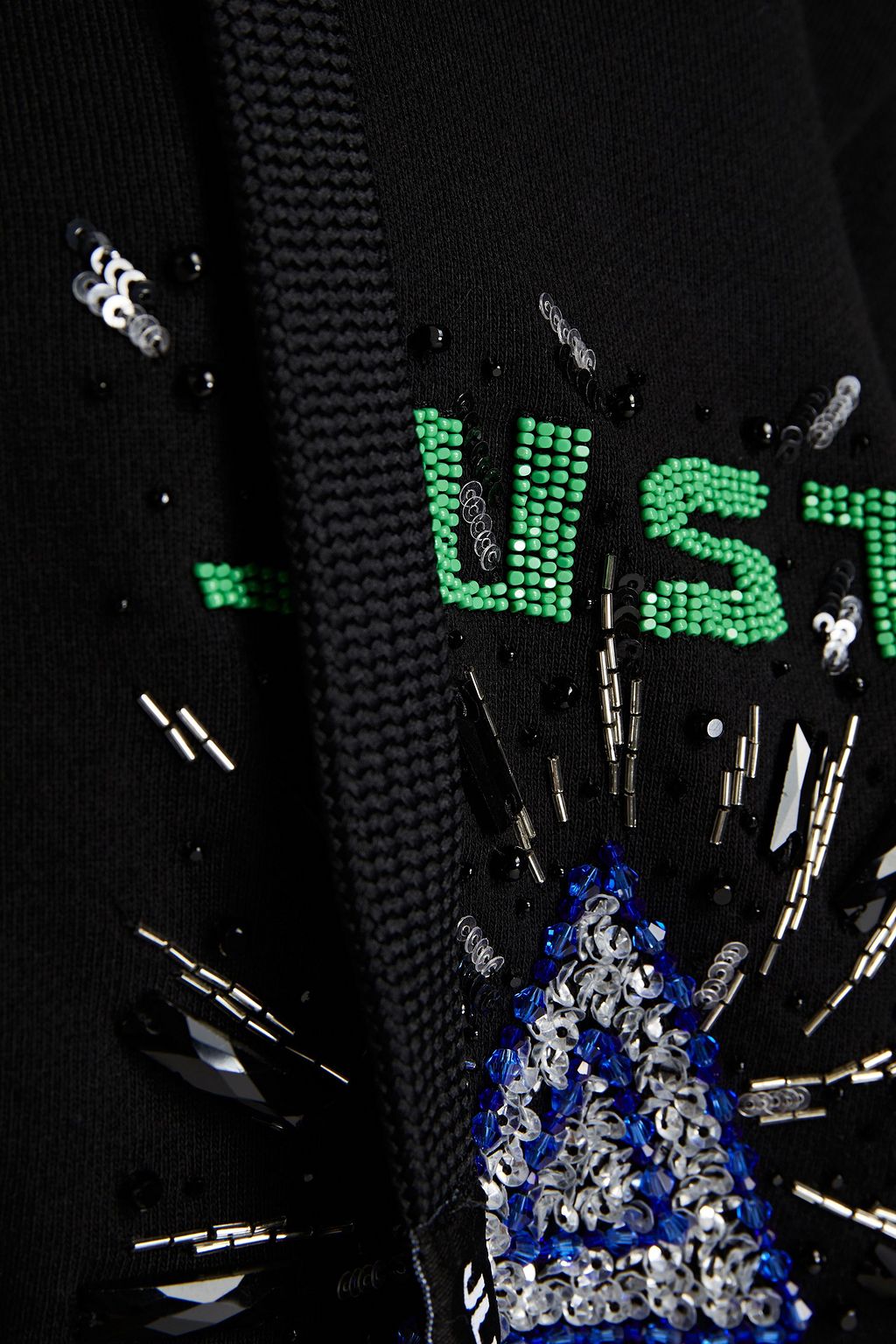 JUST CAVALLI Embellished French cotton-terry hoodie
