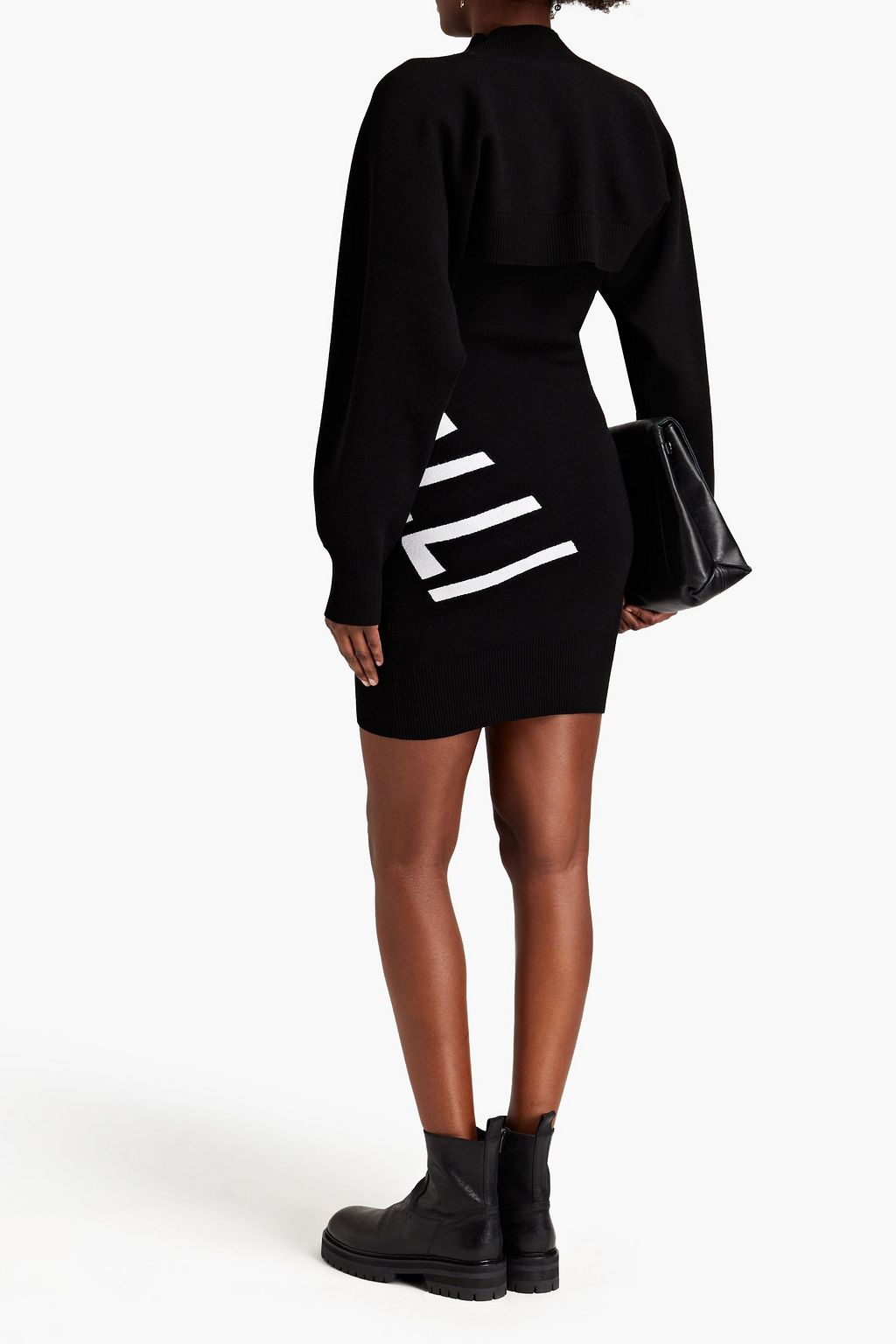 JUST CAVALLI Intarsia-knit mini dress