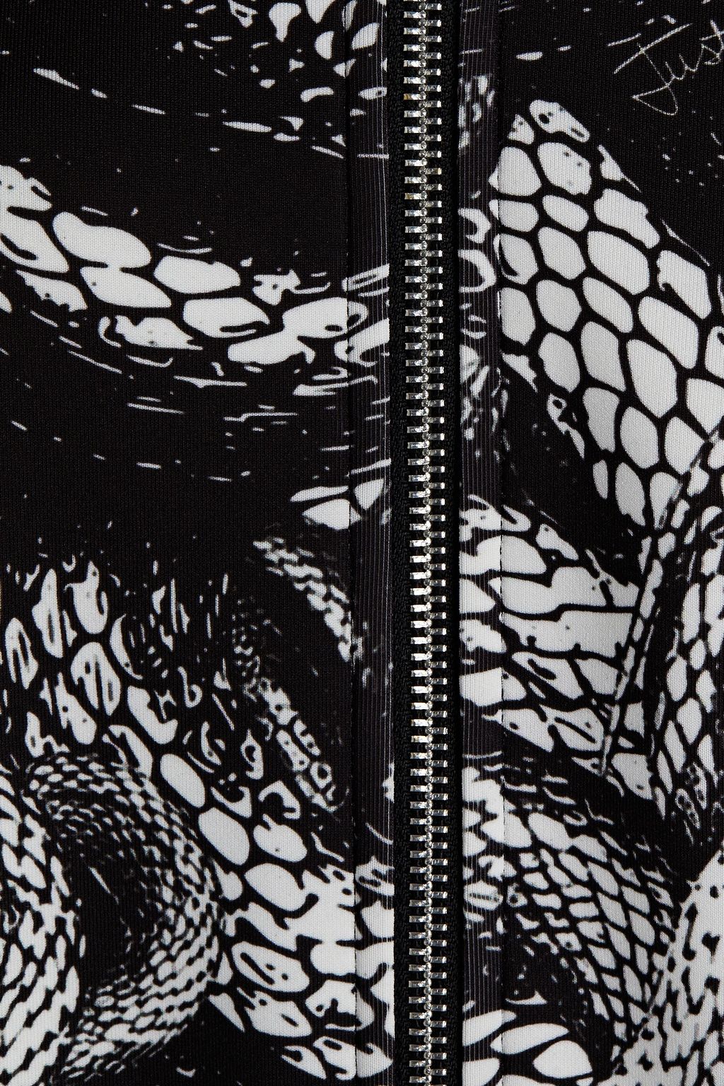 JUST CAVALLI Printed stretch-jersey hooded jacket