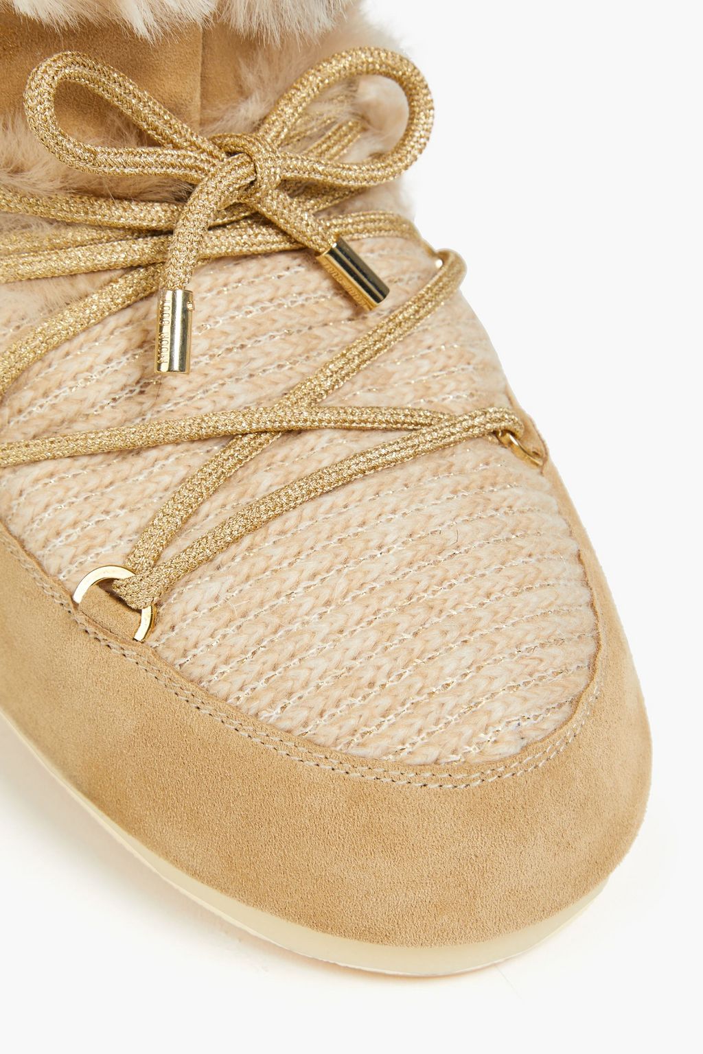 MOON BOOT Faux fur-lined suede snow boots