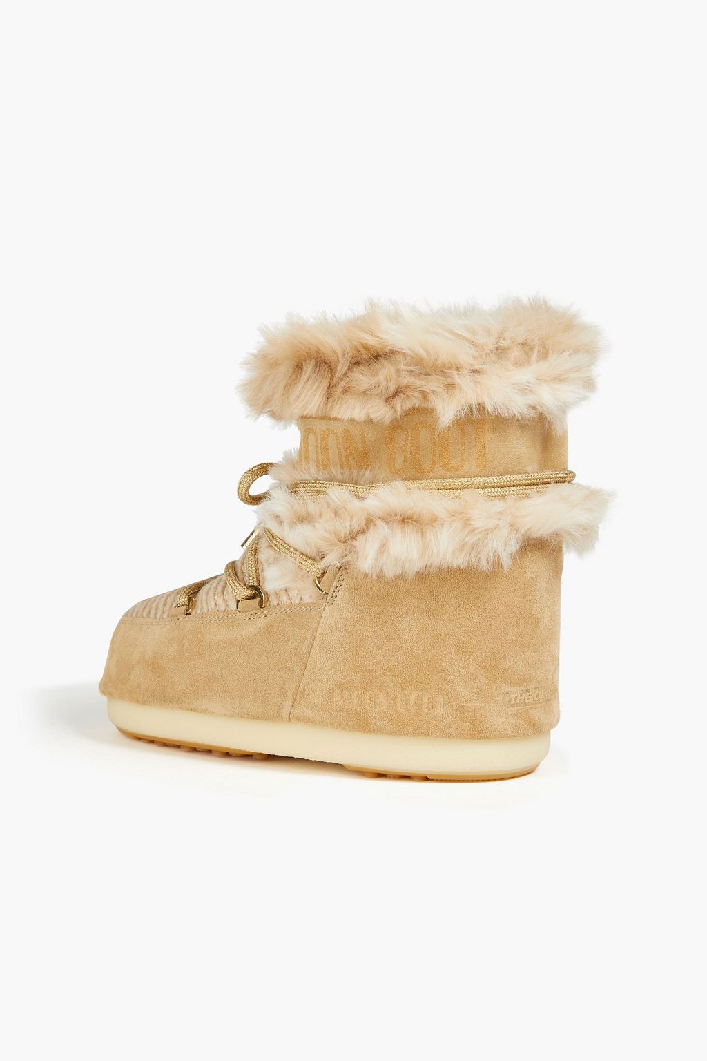MOON BOOT Faux fur-lined suede snow boots