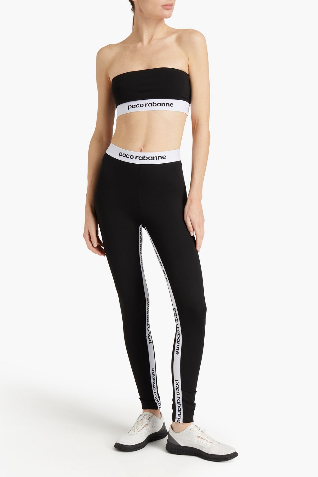 RABANNE Stretch-jersey sports bra