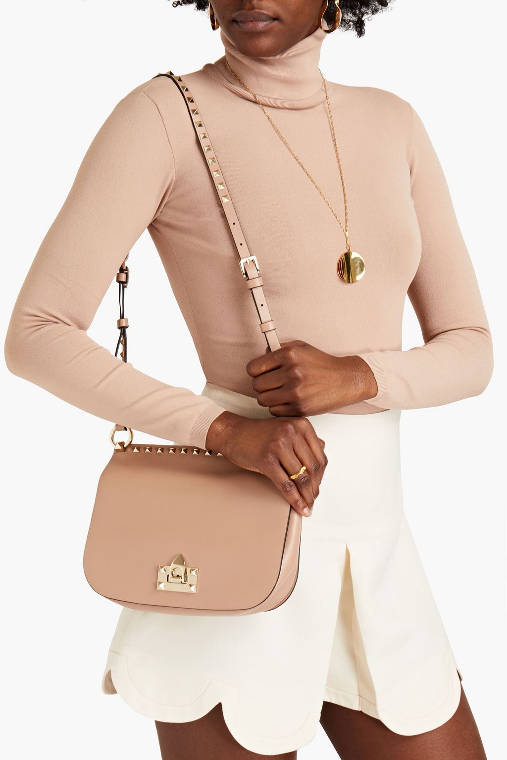 VALENTINO GARAVANI Rockstud leather shoulder bag