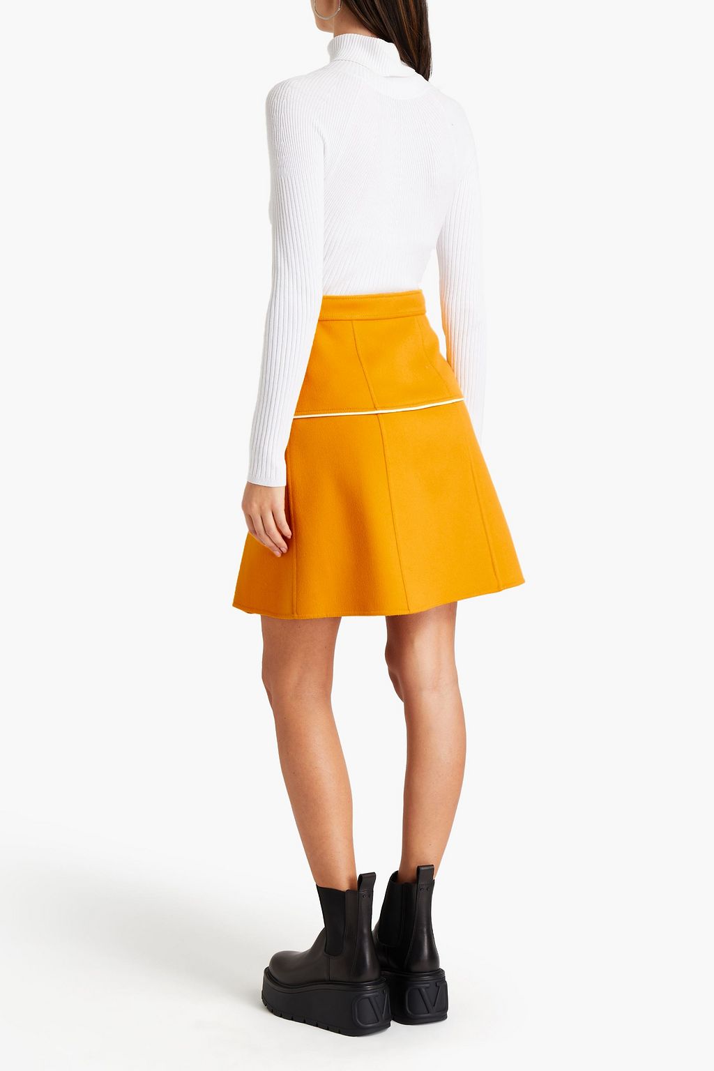 VALENTINO GARAVANI Wool and cashmere-blend felt mini skirt