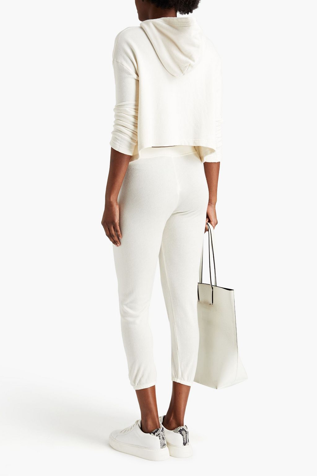 ENZA COSTA French cotton-blend terry hoodie