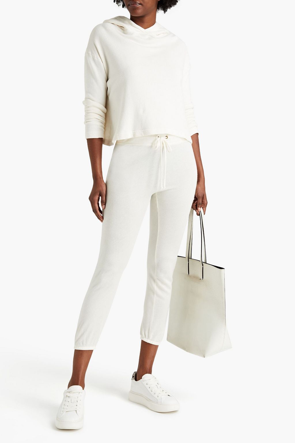 ENZA COSTA French cotton-blend terry hoodie