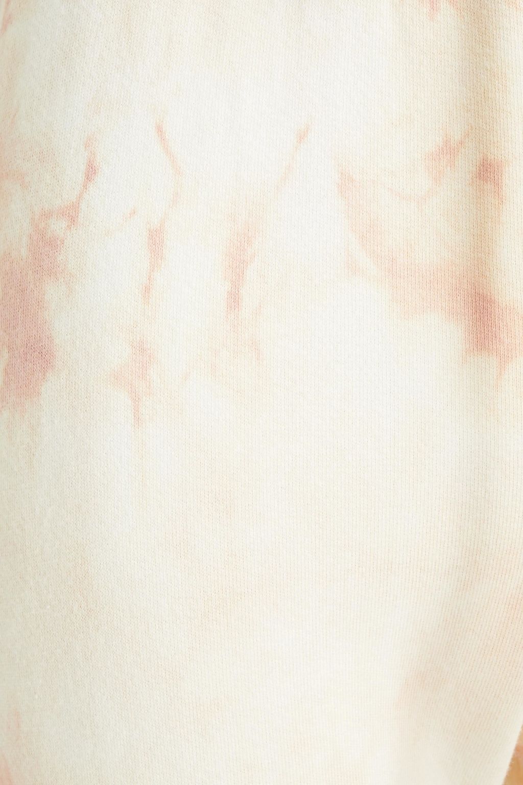ENZA COSTA Tie-dyed French cotton-blend terry track pants