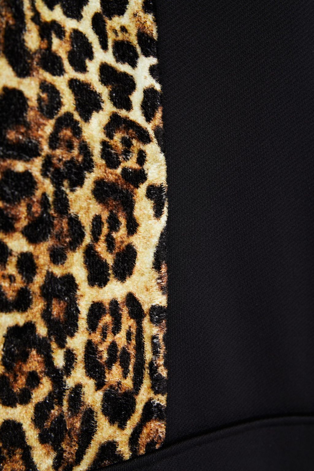 JUST CAVALLI Printed velour and French terry sweatshirt