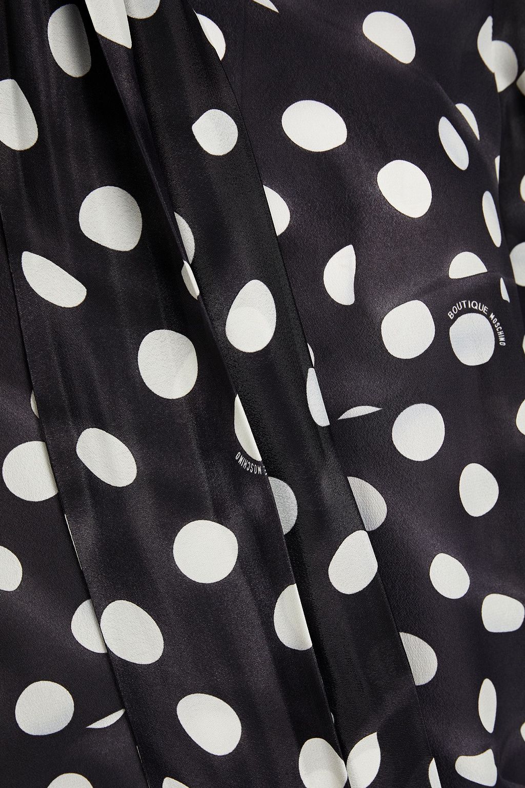 BOUTIQUE MOSCHINO Tie-neck polka-dot crepe de chine blouse