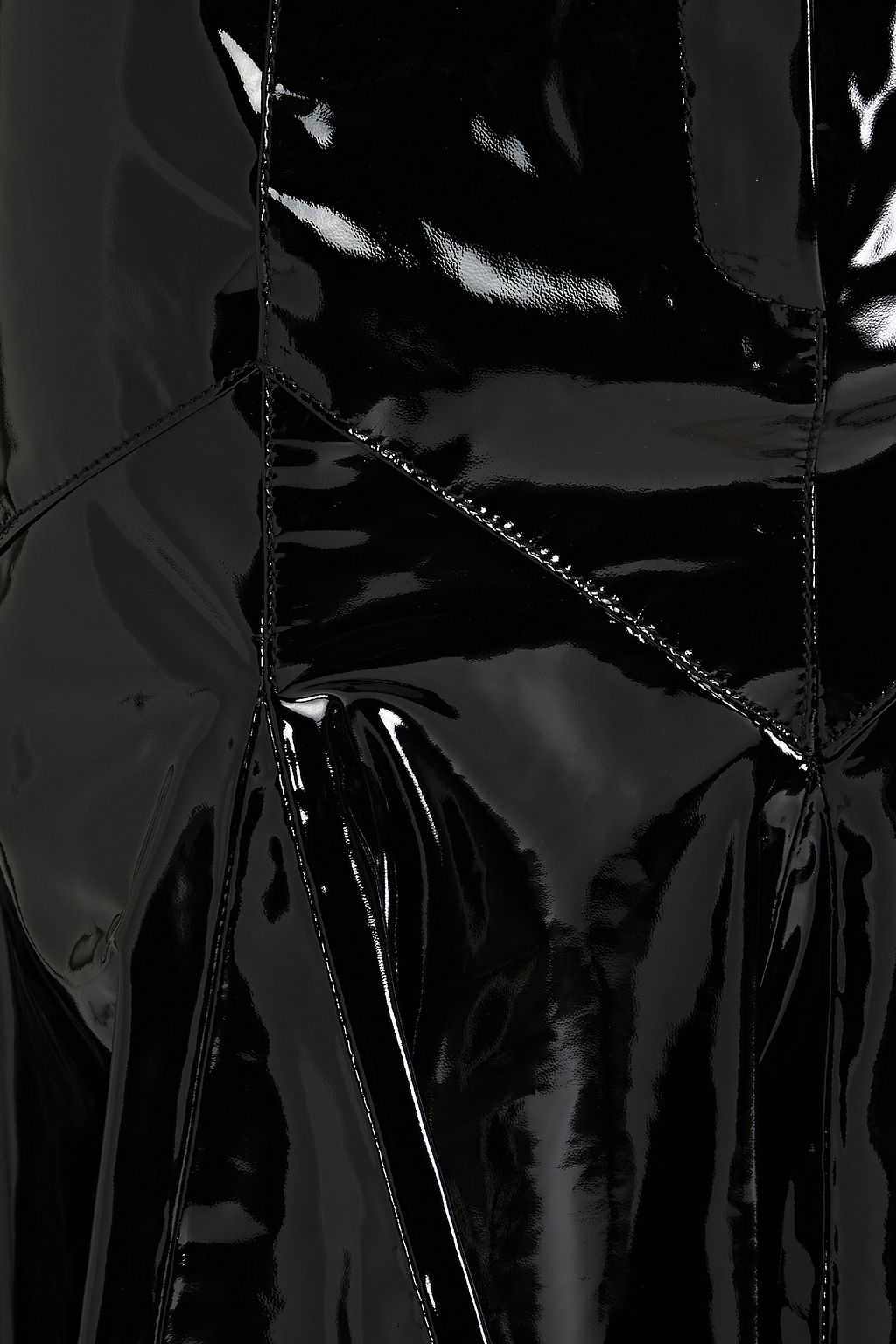 GIAMBATTISTA VALLI Fluted patent-leather skirt
